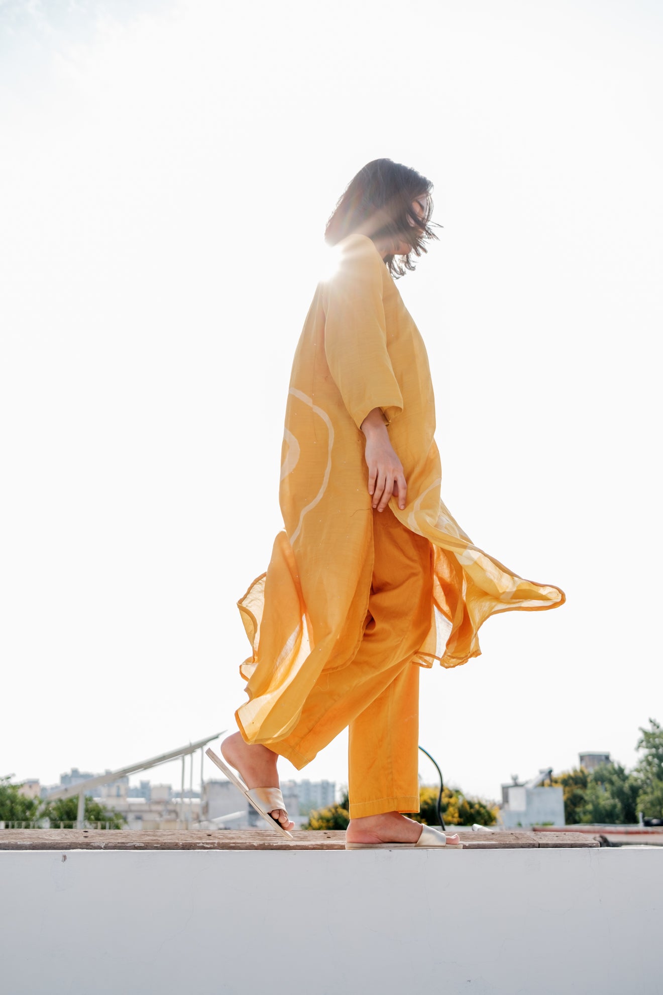 Mustard Yellow Arsa Kurta with Pants - CiceroniNirjara
