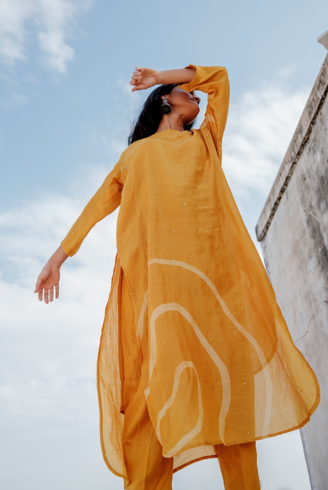 Mustard Yellow Arsa Kurta with Pants - CiceroniNirjara