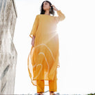 Mustard Yellow Arsa Kurta with Pants - CiceroniNirjara
