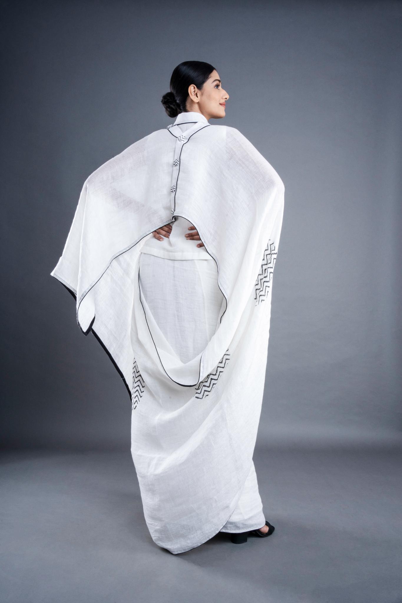 Mystic White Saree - CiceroniSareeATBW