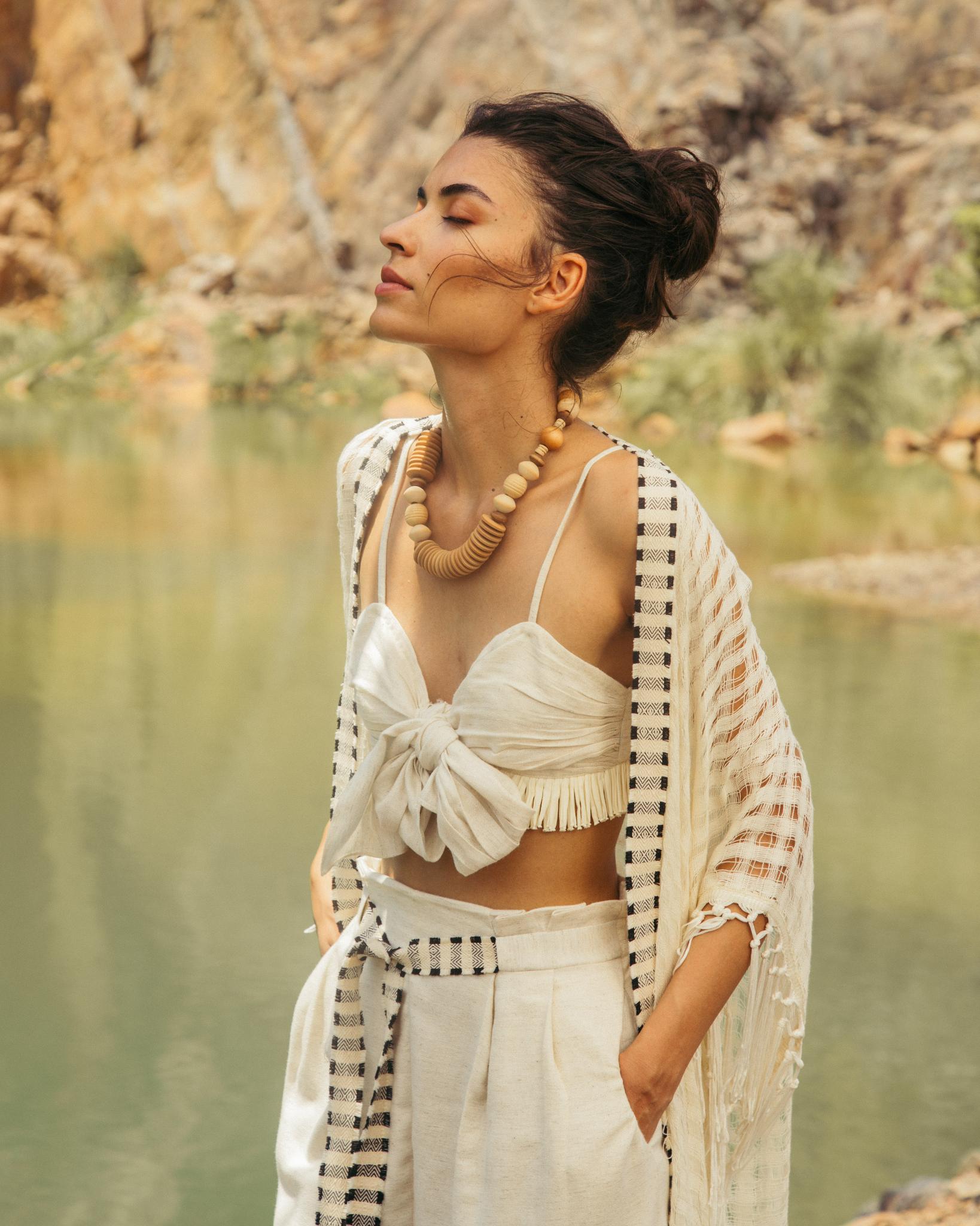 Natural Coloured Fringe Set - CiceroniCo-ord SetPriyanca Khanna