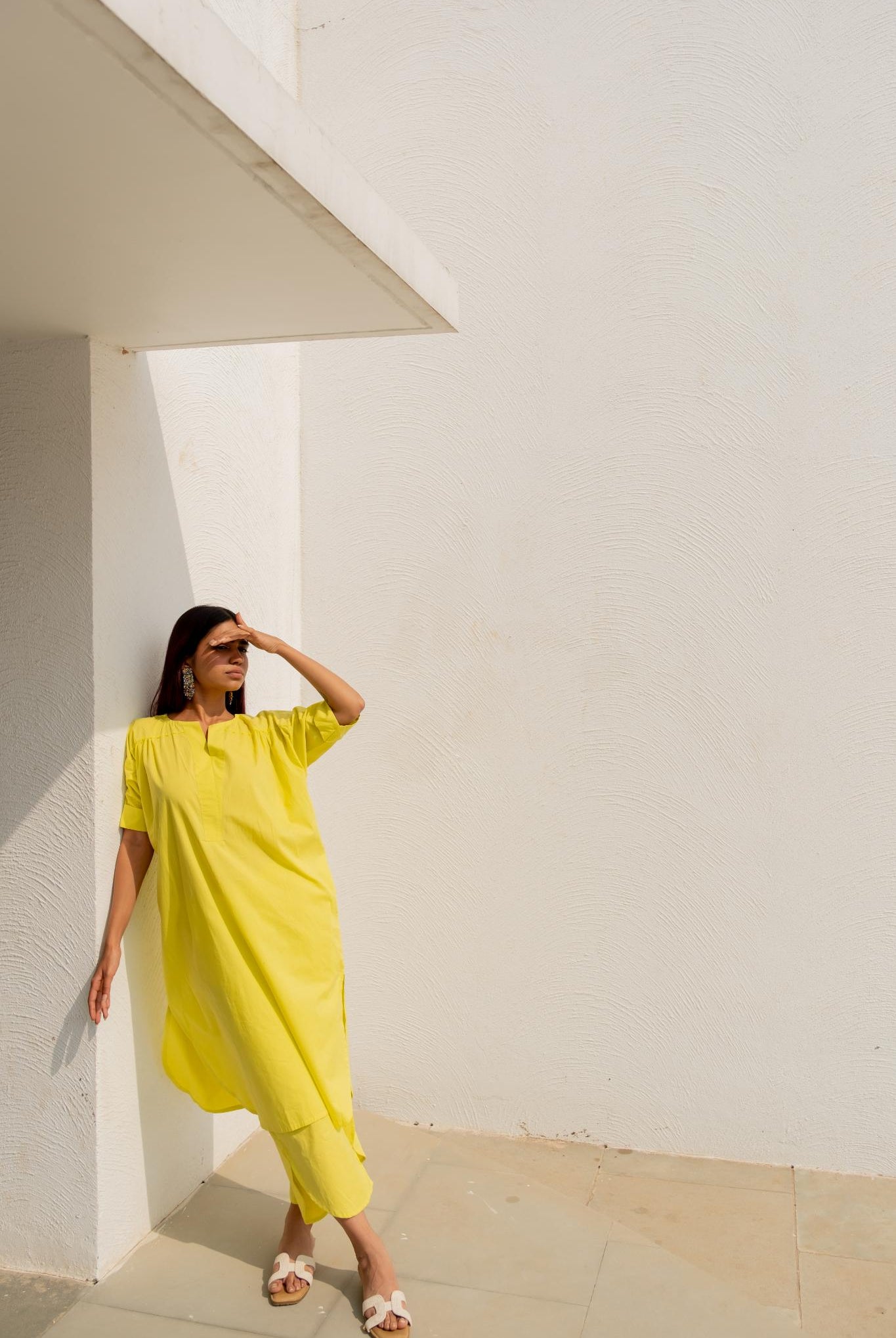 Neembu Yellow Tunic with Pants - CiceroniKurta SetSilai Studio