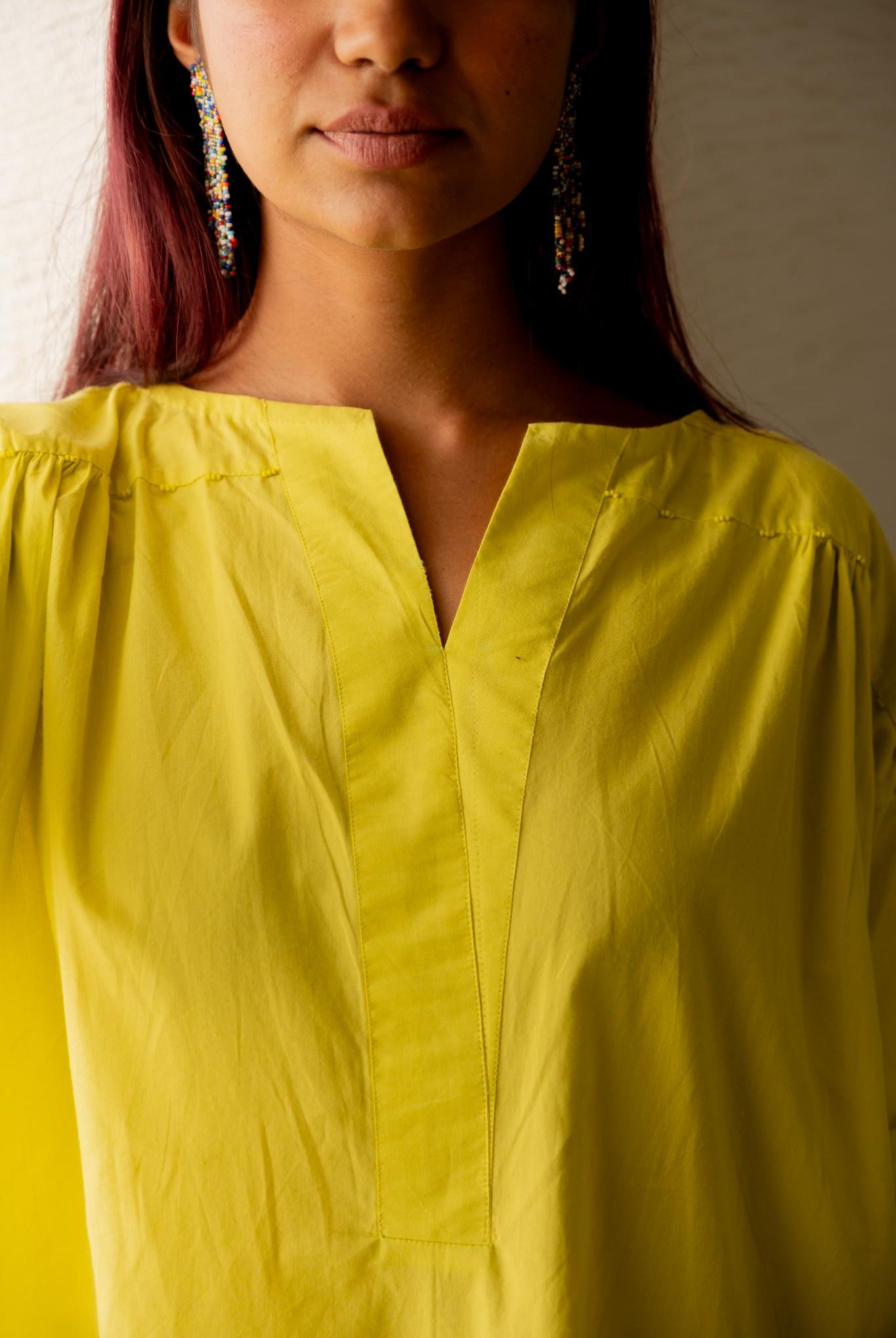 Neembu Yellow Tunic with Pants - CiceroniKurta SetSilai Studio