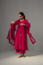Noor Kurta Dupatta Set - Fuchsia Pink - CiceroniKurta Set, Festive wearLabel Shreya Sharma