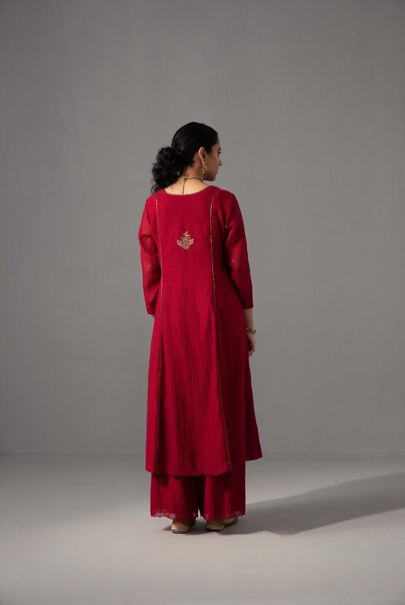 Noor Kurta Dupatta Set - Red - CiceroniKurta Set, Festive wearLabel Shreya Sharma