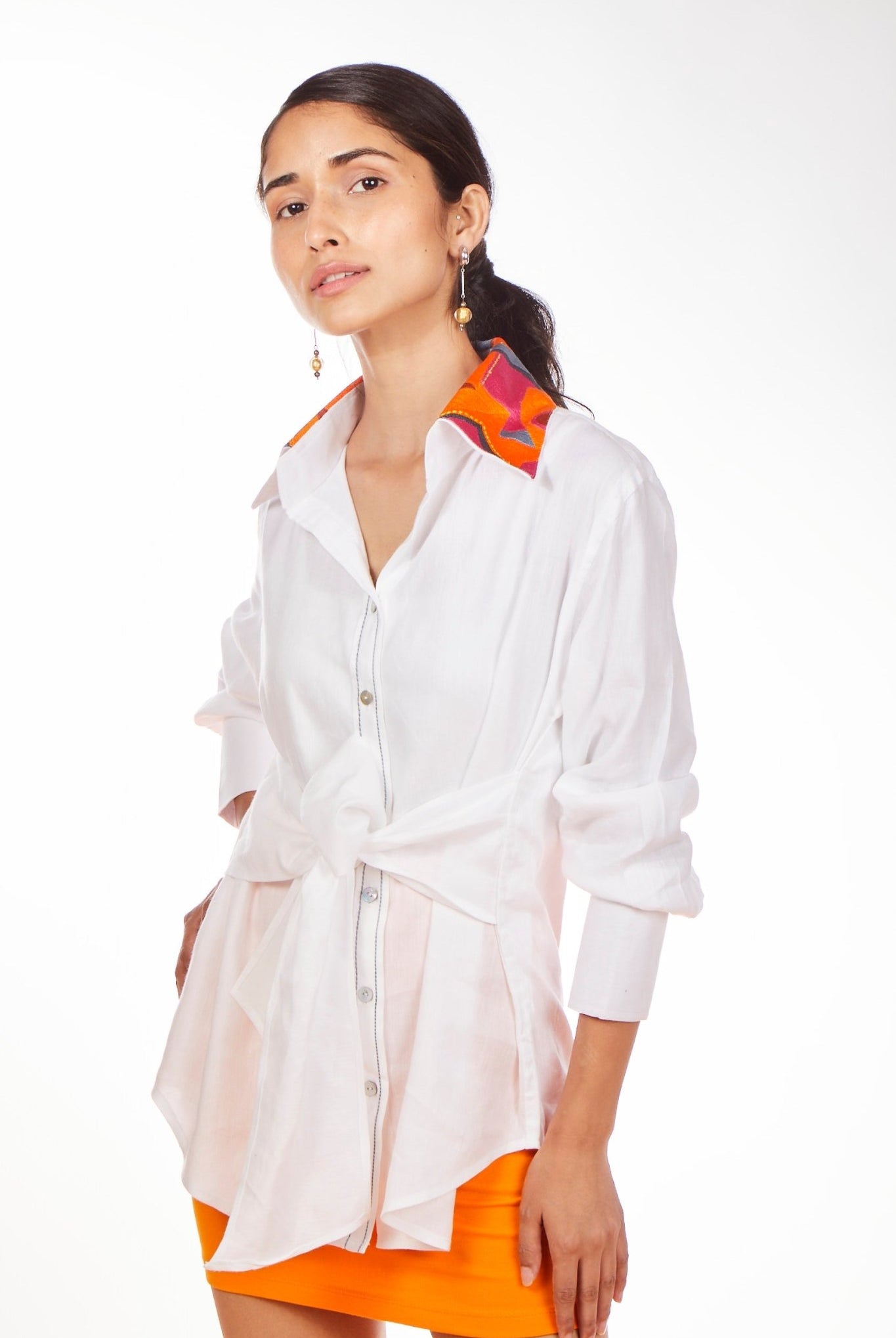 Odd Even Front Knot Shirt - CiceroniShirtsArtbeats by Keerthana