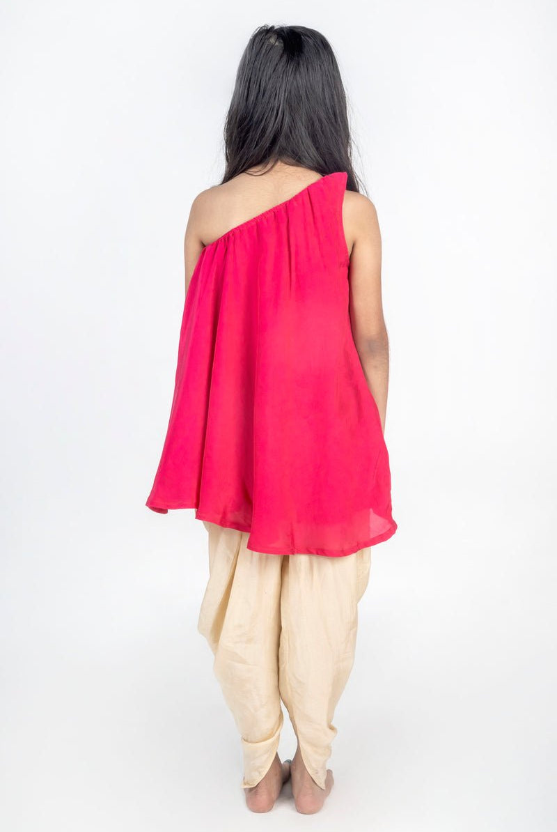 Off Shoulder Handwork Dragonfly Motif Embroidered Kurta Set - CiceroniKurta Set, Festive wearMr. Brat