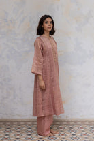 Old Rose Hazrat Kurta Set - CiceroniNirjara