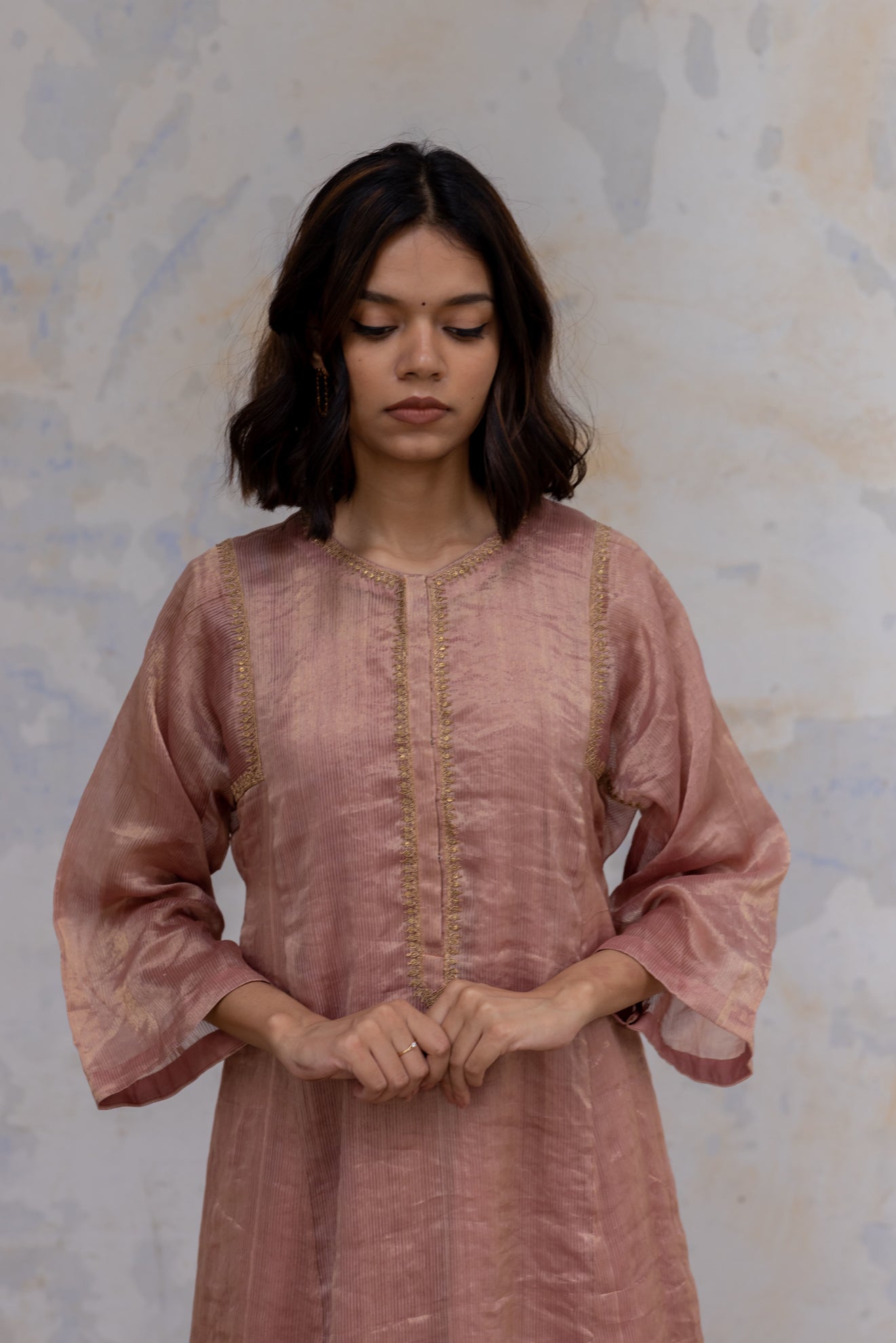 Old Rose Hazrat Kurta Set - CiceroniNirjara