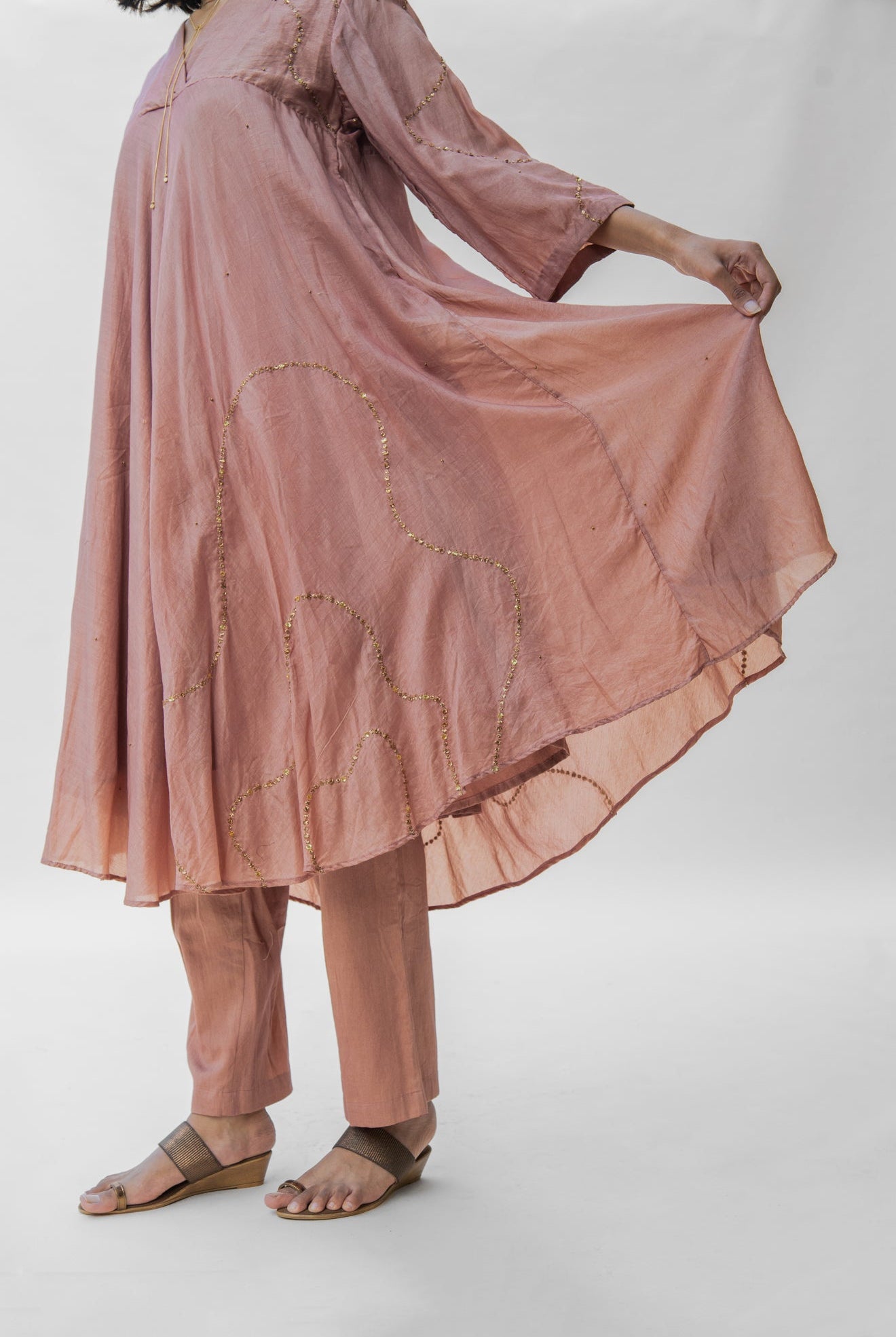 Old Rose Maheem Kurta Set - CiceroniNirjara