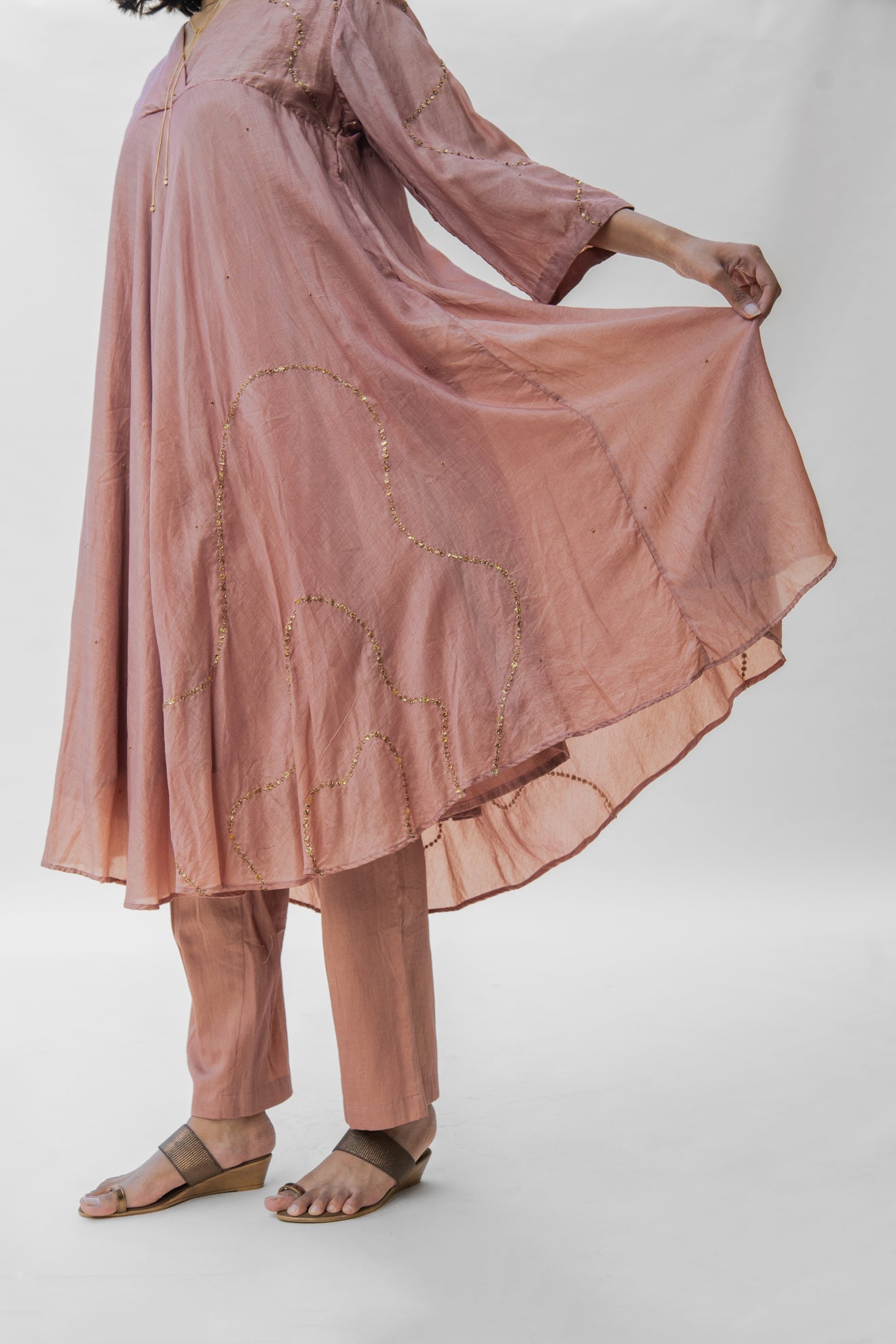 Old Rose Maheem Kurta Set - CiceroniNirjara
