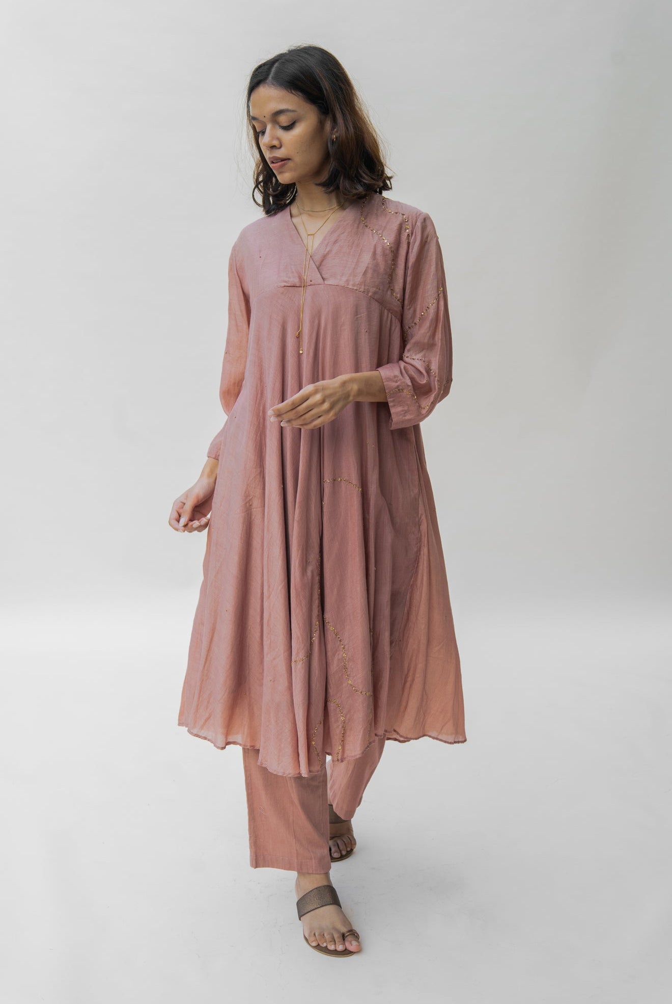Old Rose Maheem Kurta Set - CiceroniNirjara