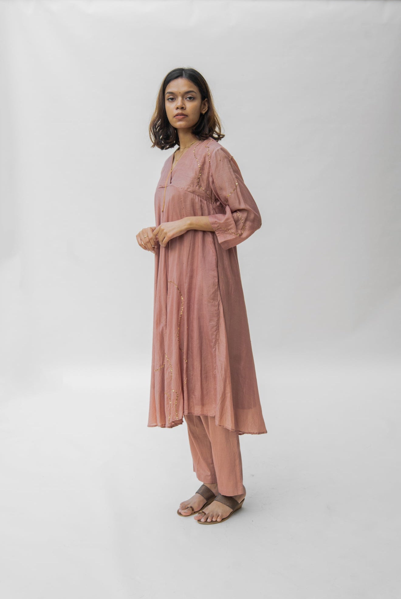 Old Rose Maheem Kurta Set - CiceroniNirjara