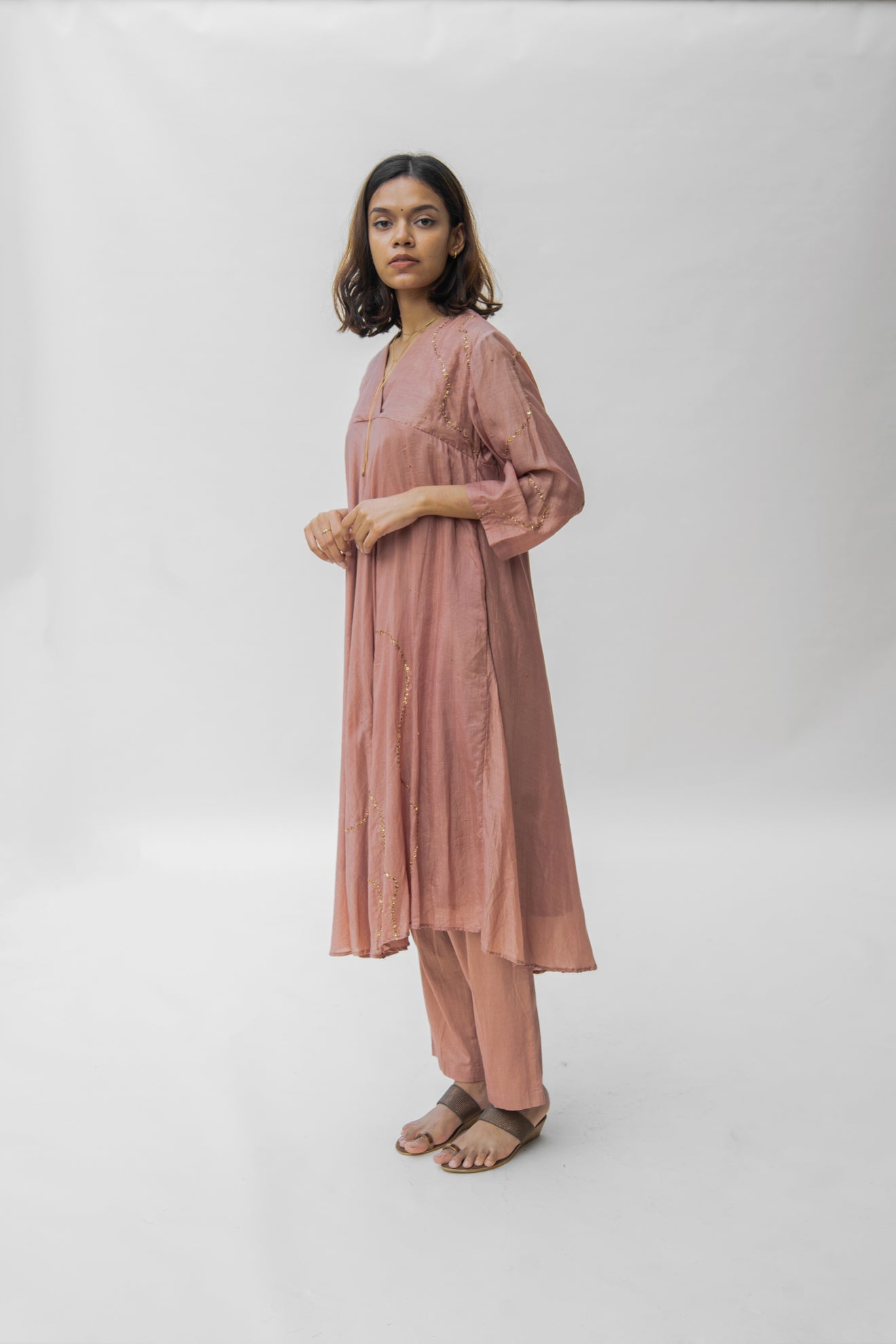 Old Rose Maheem Kurta Set - CiceroniNirjara