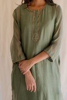 Olive Gul Seedh Kurta Set - CiceroniNirjara