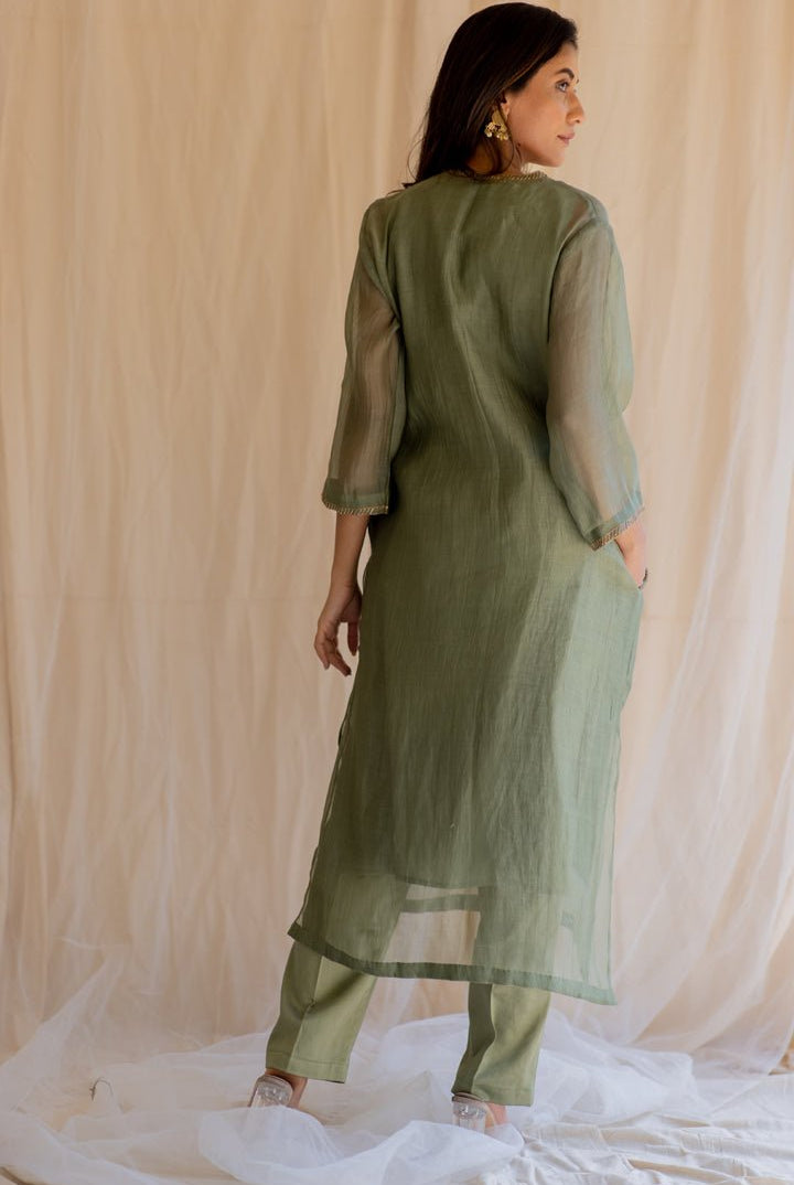 Olive Gul Seedh Kurta Set - CiceroniNirjara