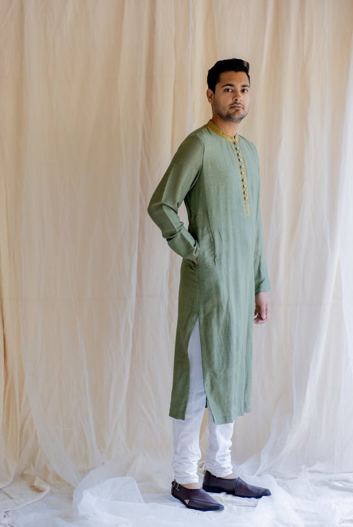 Olive Nawab Kurta - CiceroniNirjara