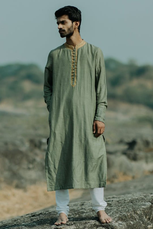 Olive Nawab Kurta - CiceroniNirjara