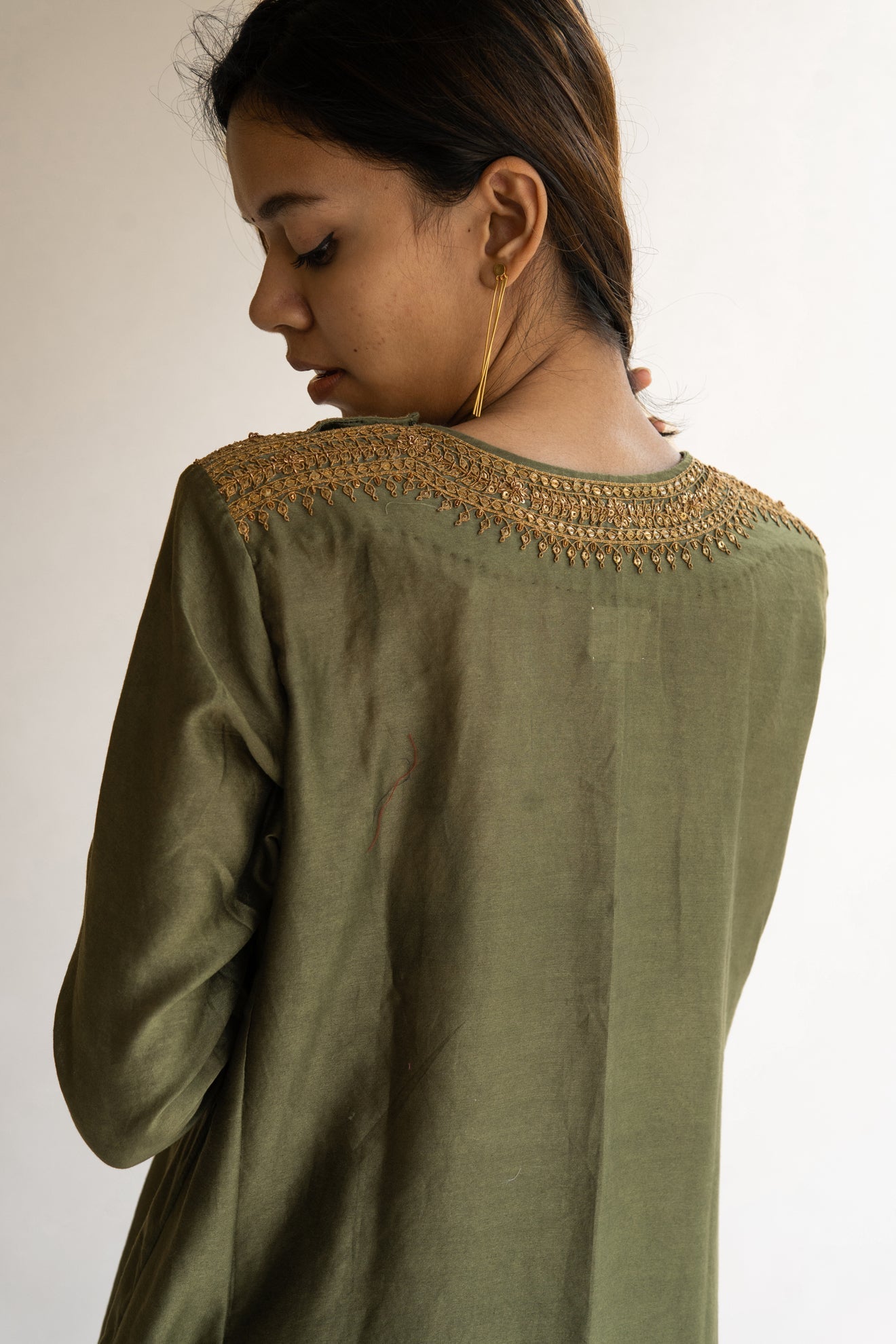 Olive Zeenat Kurta Set - CiceroniNirjara