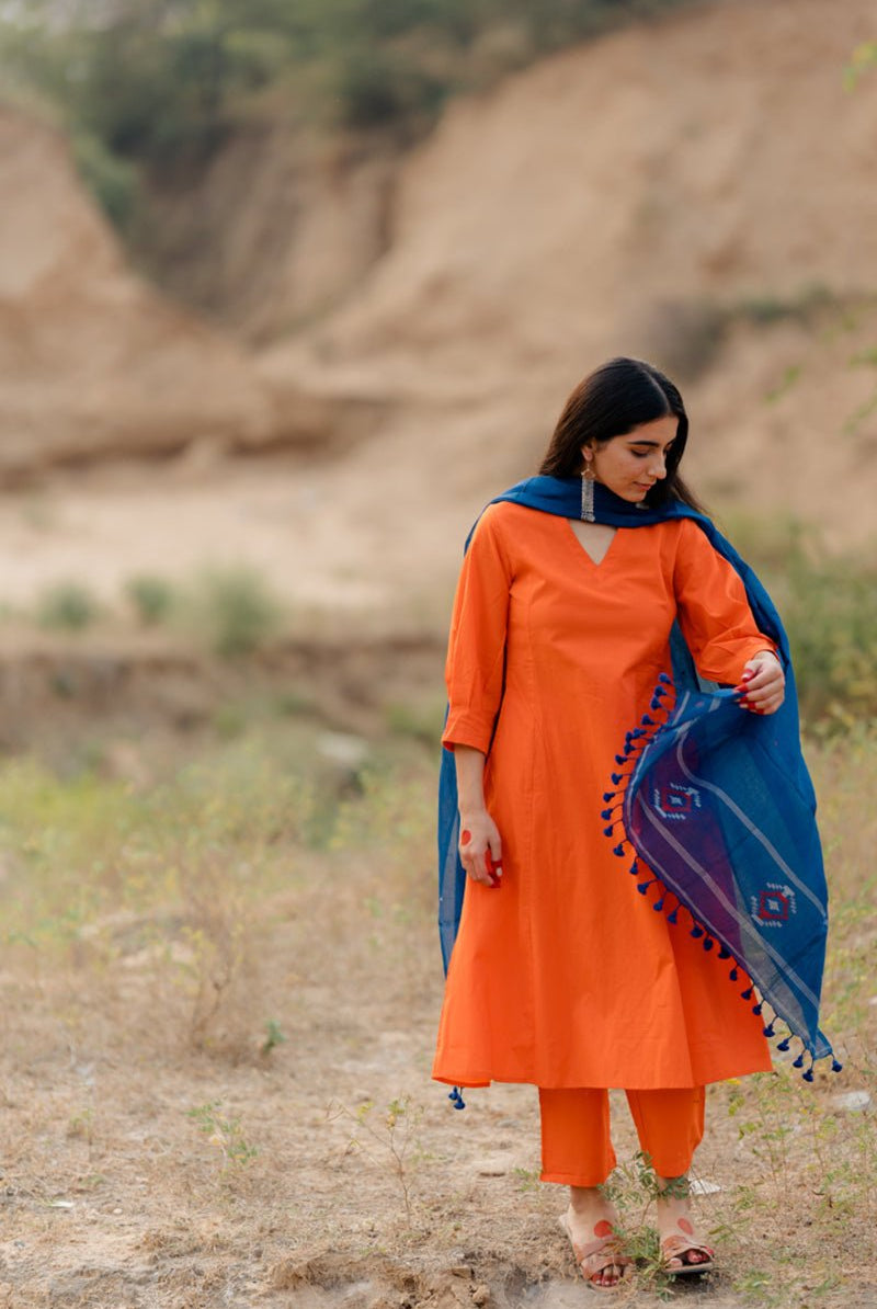 Orange Kurta Set - CiceroniCo-ord SetMaidaan