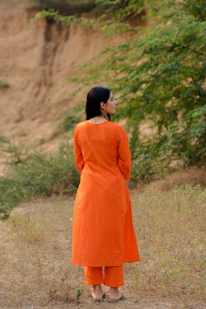 Orange Kurta Set - CiceroniCo-ord SetMaidaan