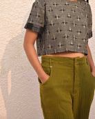 Organic Double Cloth Olive Green Tapered Leg Pant - CiceroniPantsSonica Sarna