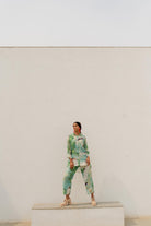 Oriental Cranes and Frogs Shirt Co-ord Set - CiceroniCo-ord SetSilai Studio