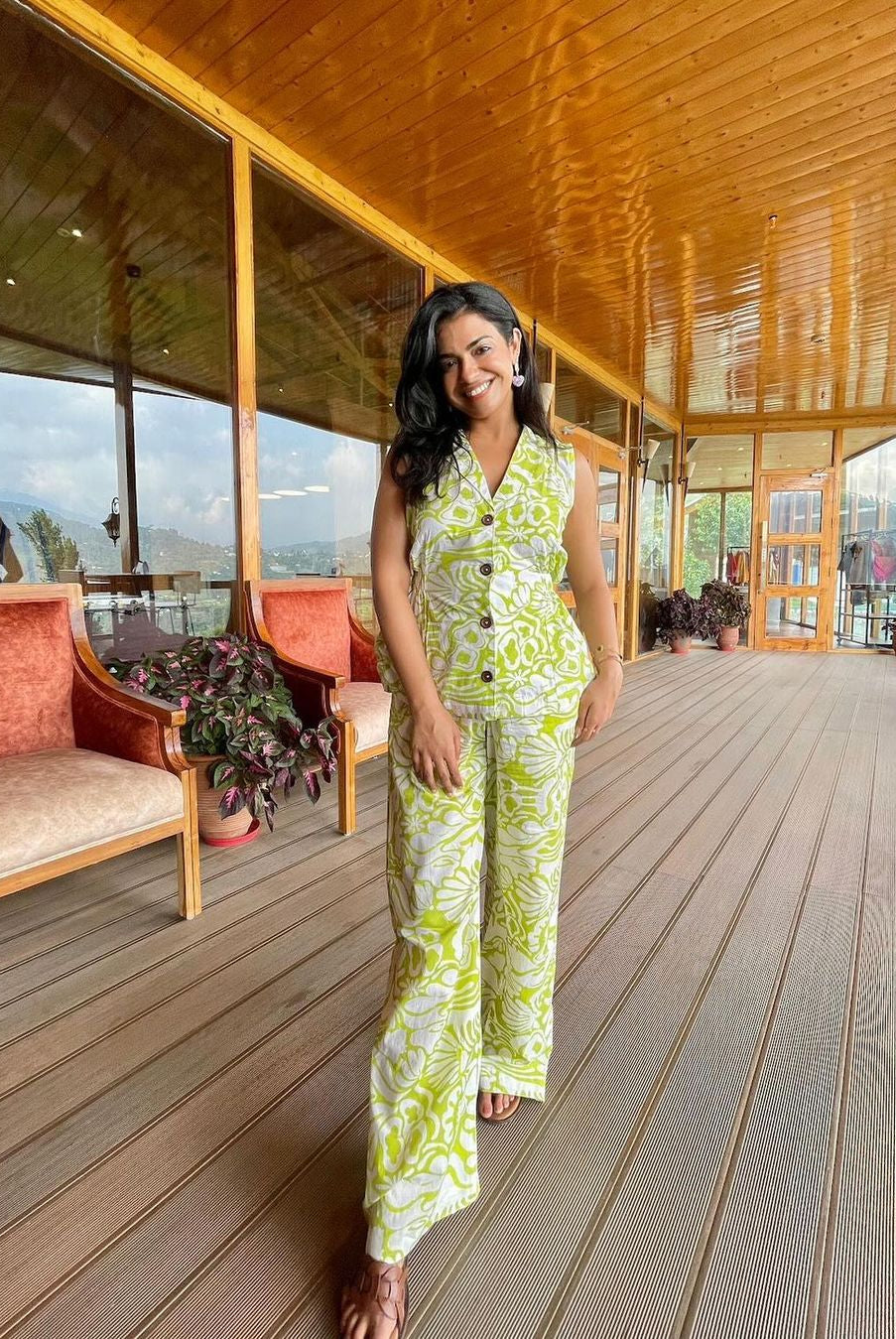 Out Of Office Co-ord Set In Carnation Print - CiceroniCo-ord SetHappi Space