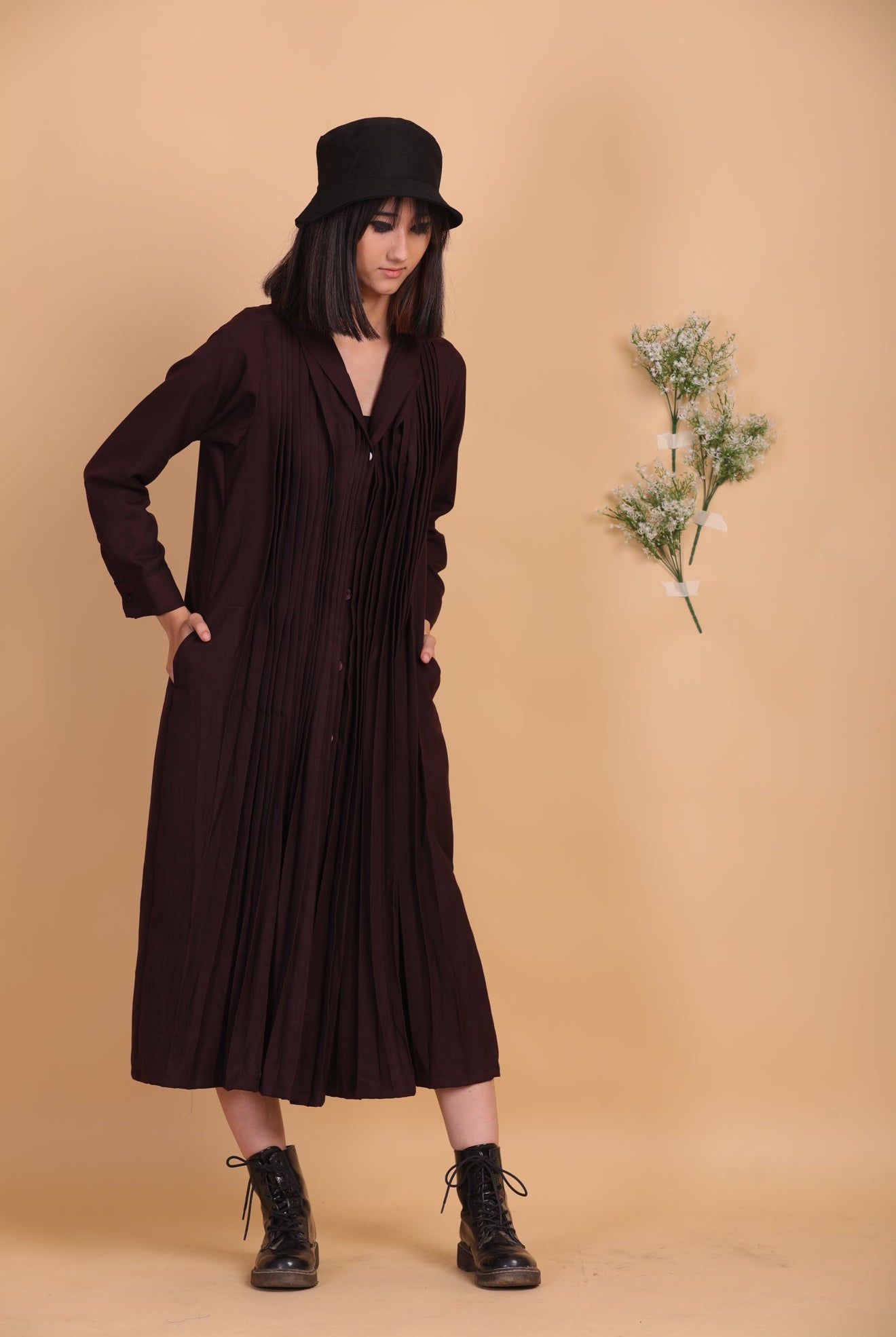 Overlap Dress With Buttons - CiceroniKoshue