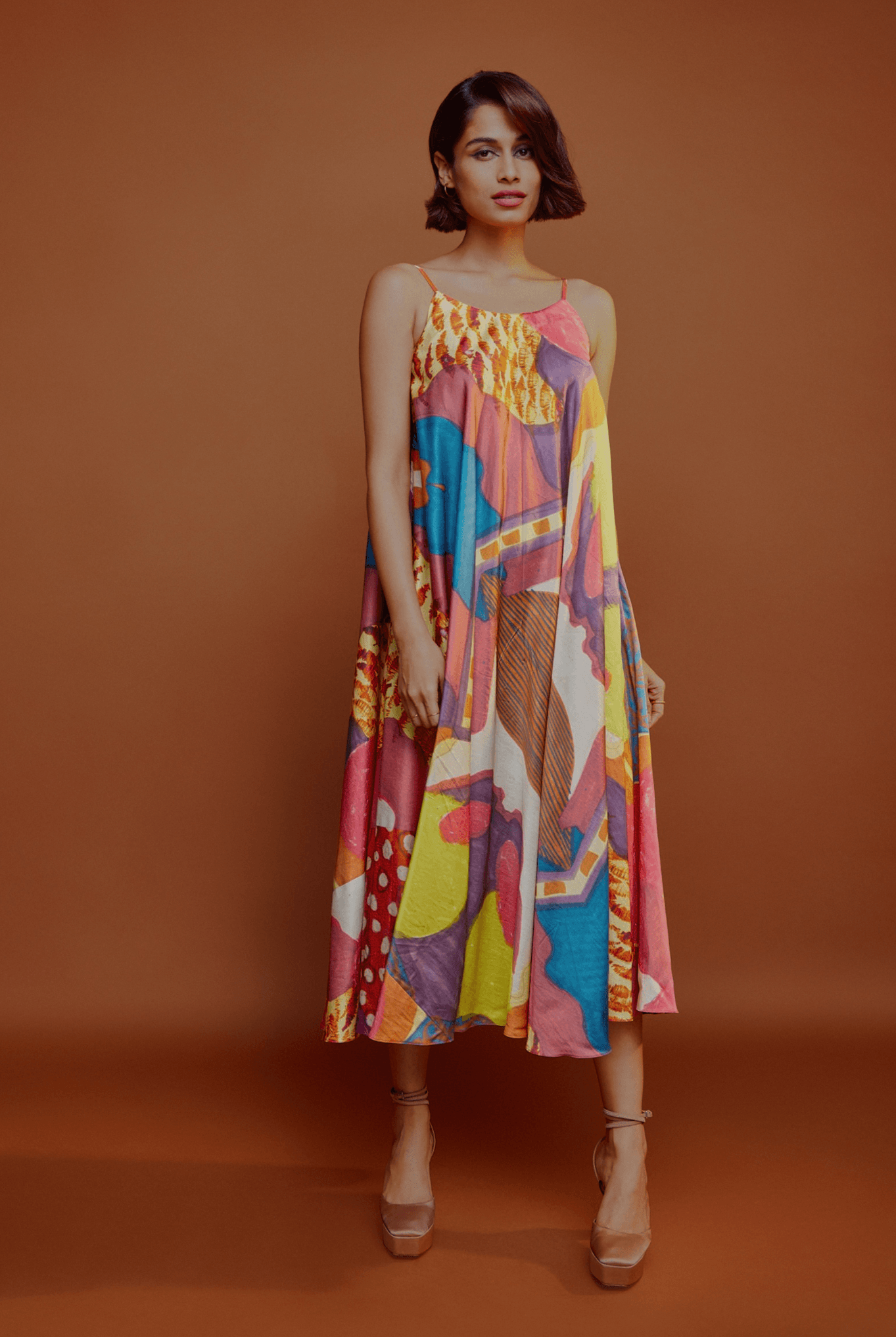 Palette Bias Dress - CiceroniDressesAdvait