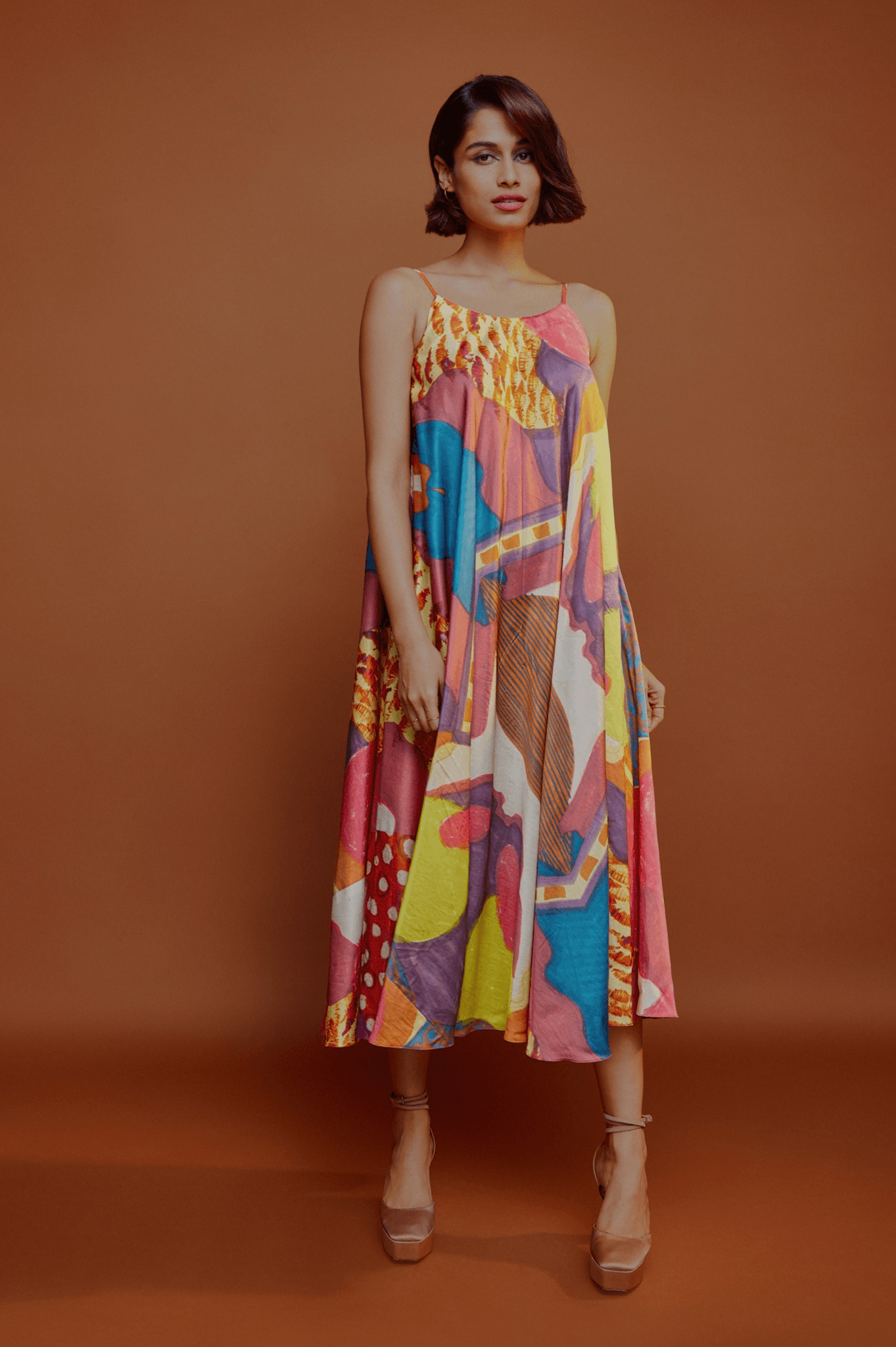 Palette Bias Dress - CiceroniDressesAdvait