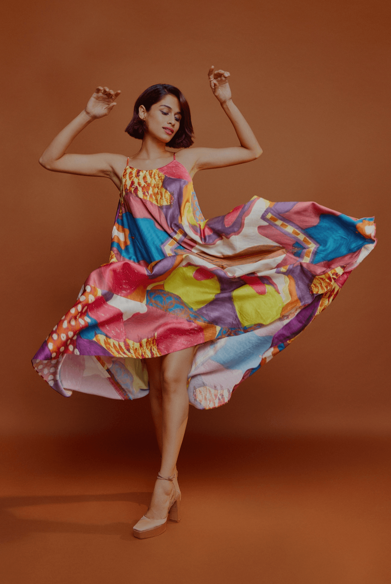 Palette Bias Dress - CiceroniDressesAdvait