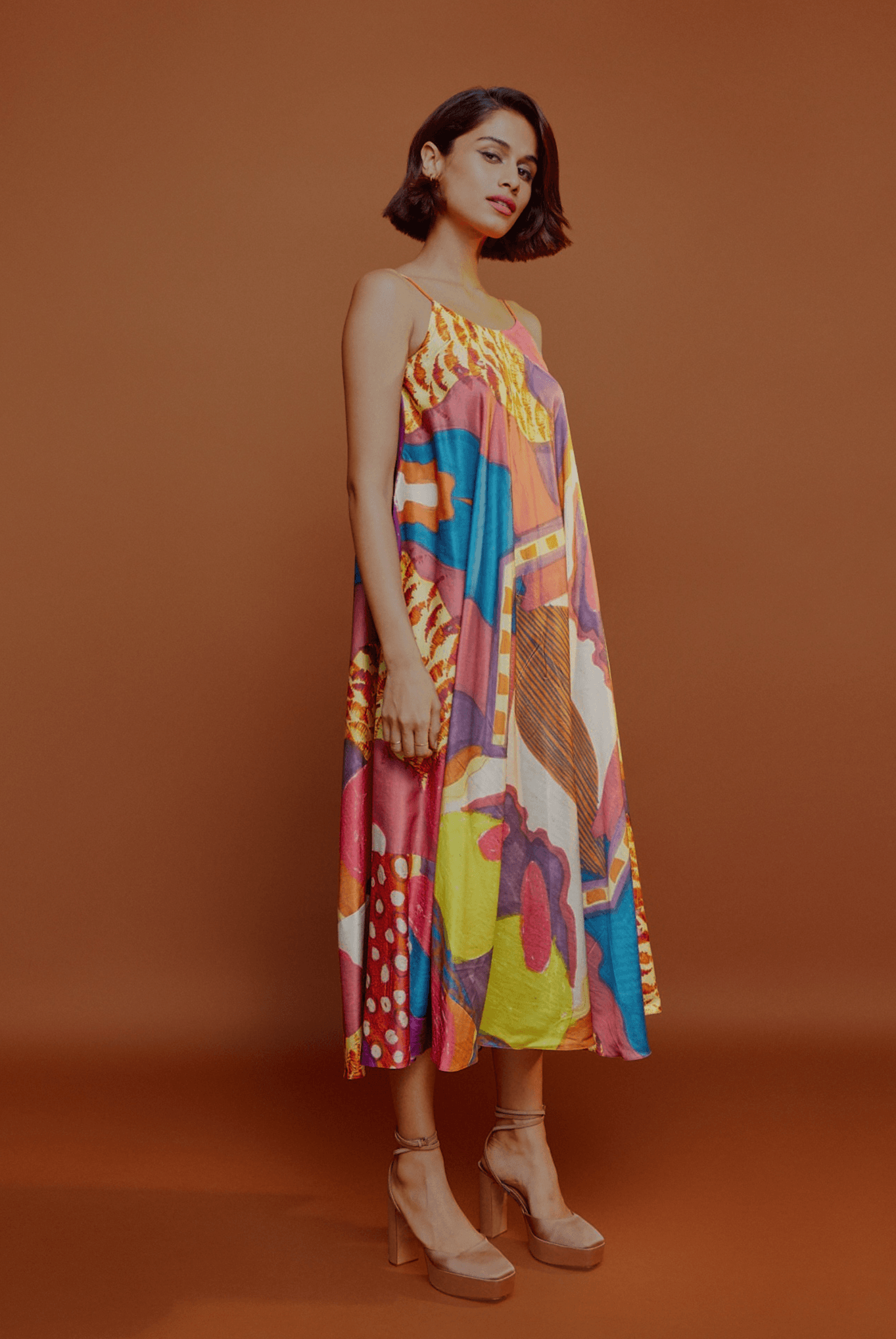 Palette Bias Dress - CiceroniDressesAdvait