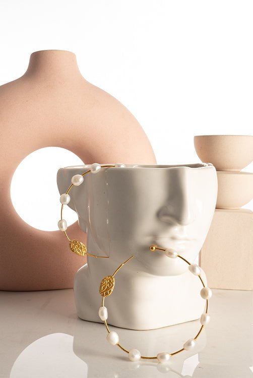 Pearl Moon Hoops - CiceroniEarringsStudio Kassa