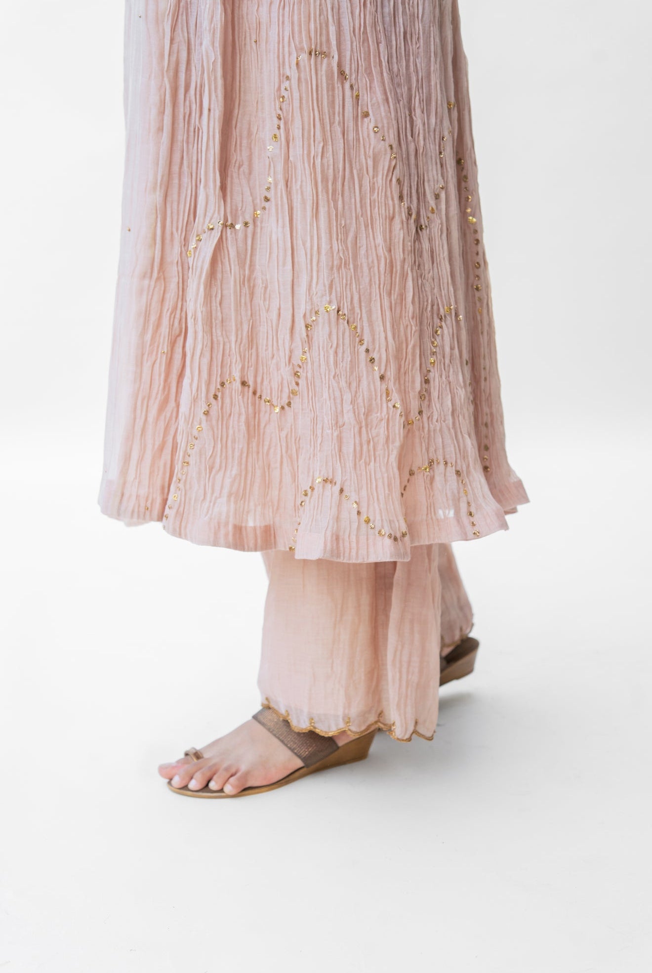 Pearl Pink Shabnam Kurta Set - CiceroniNirjara