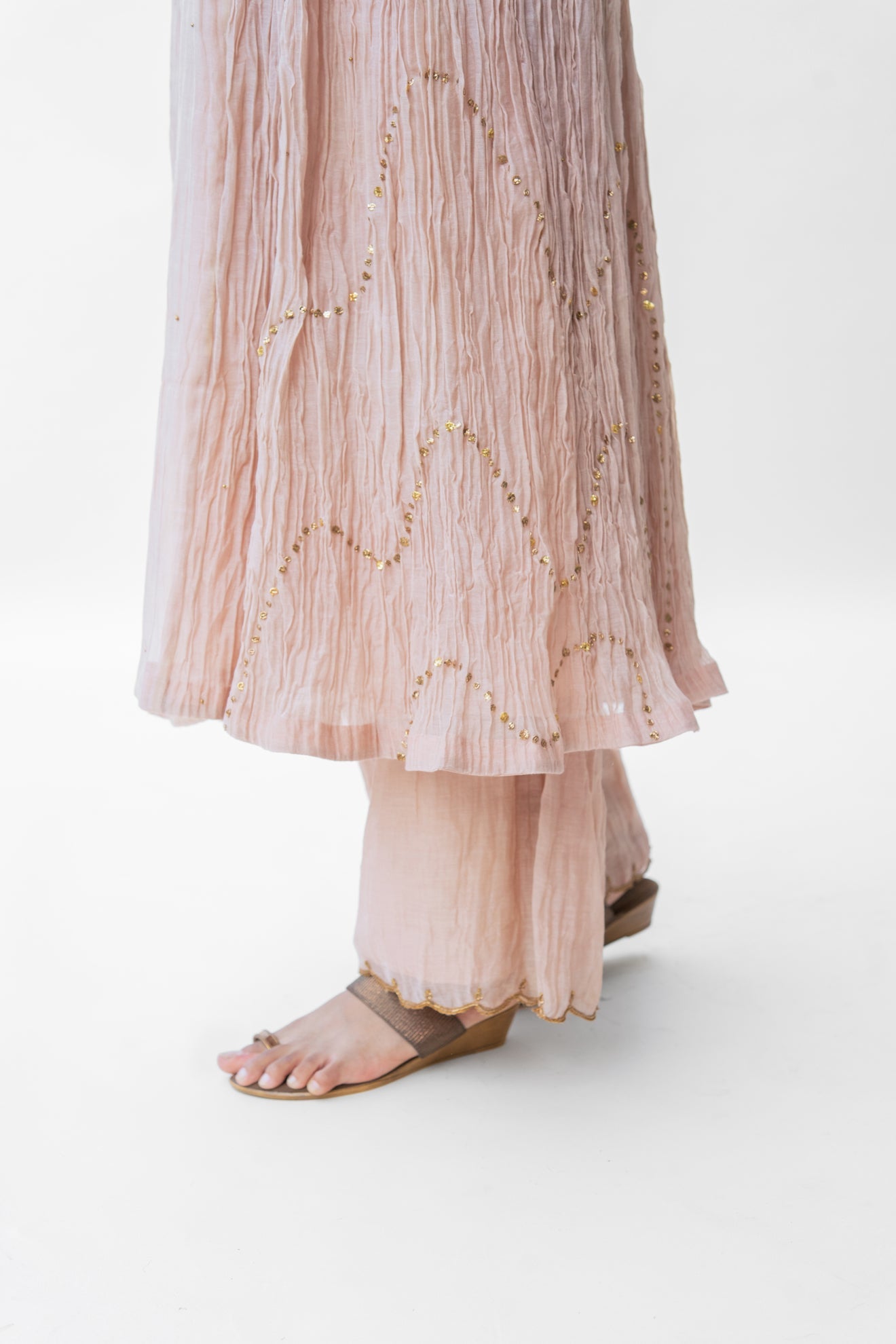 Pearl Pink Shabnam Kurta Set - CiceroniNirjara