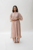 Pearl Pink Shabnam Kurta Set - CiceroniNirjara