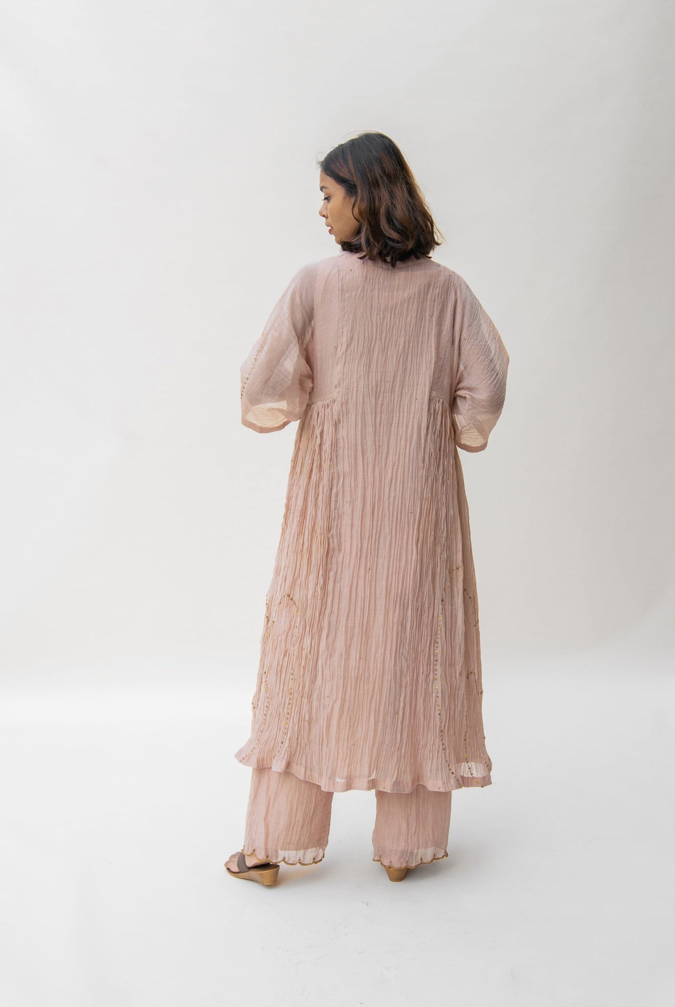 Pearl Pink Shabnam Kurta Set - CiceroniNirjara