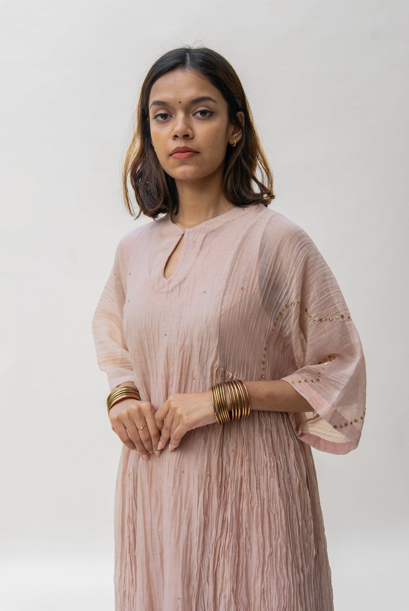 Pearl Pink Shabnam Kurta Set - CiceroniNirjara