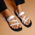 Pelle Bianco Riveto - CiceroniSandalsdmodot