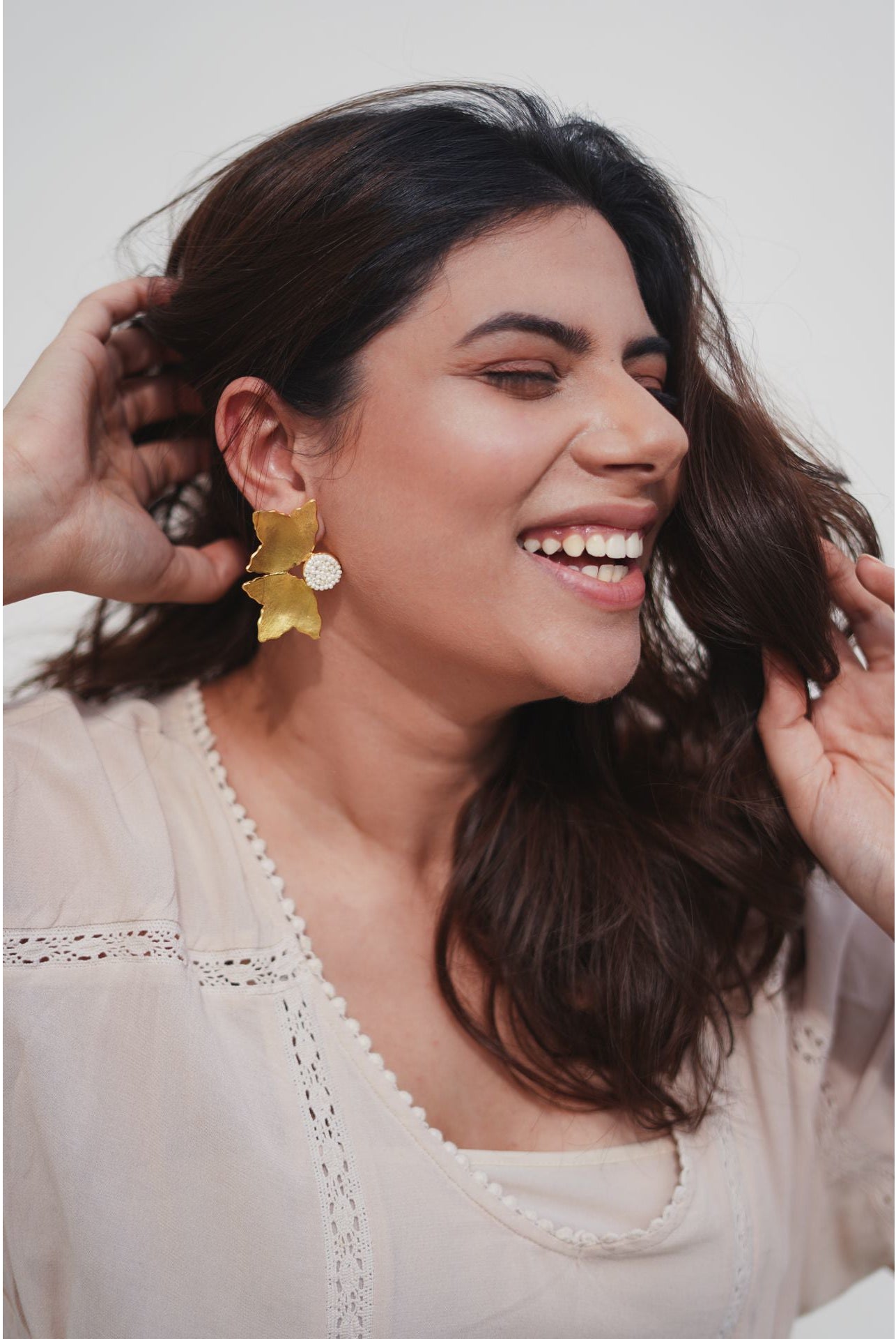 Petal Studs in Gold - CiceroniAarjavee
