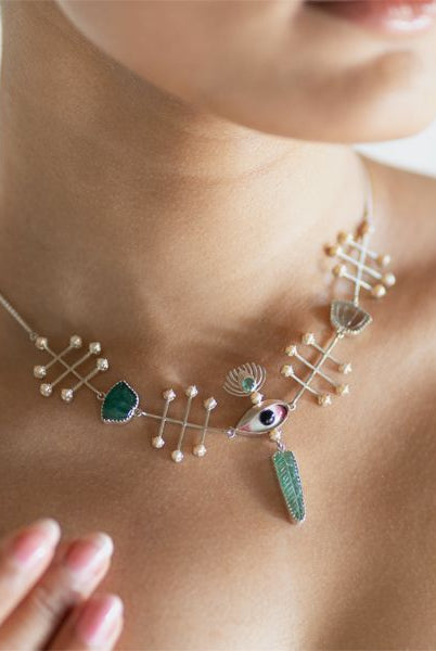 Pichwai Bageecha Necklace - CiceroniBaka