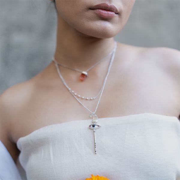 Pichwai Cow Horn Necklace - CiceroniBaka