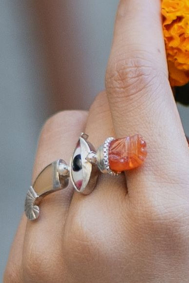 Pichwai Cow Horn Ring - CiceroniRingBaka
