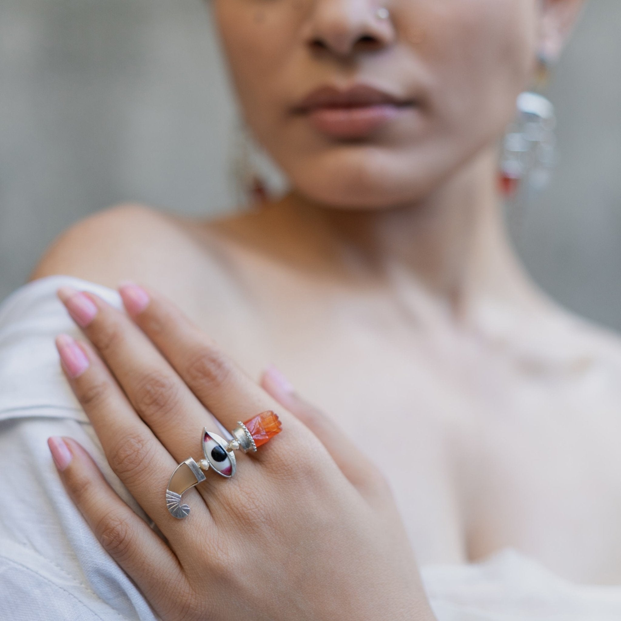 Pichwai Cow Horn Ring - CiceroniRingBaka
