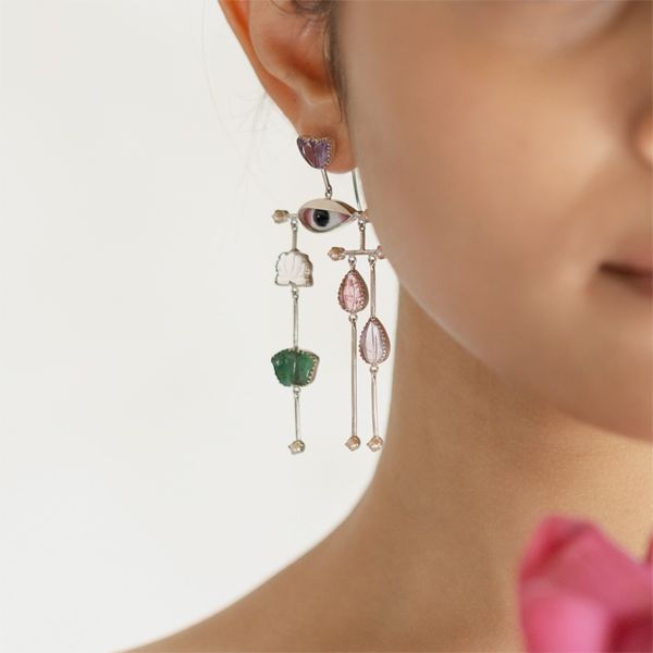 Pichwai Lotus Earrings - CiceroniEarringsBaka