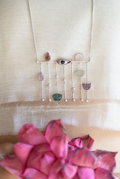 Pichwai Lotus Necklace - CiceroniBaka