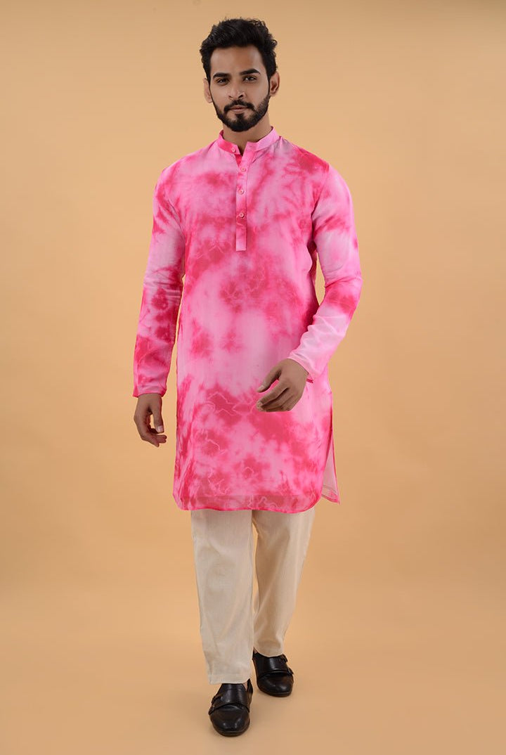 Pink Shibori Kurta - CiceroniKurtaHouse Of K.C