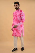 Pink Shibori Kurta - CiceroniKurtaHouse Of K.C