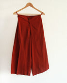Pleated Cherry Red Pants - CiceroniRias Jaipur